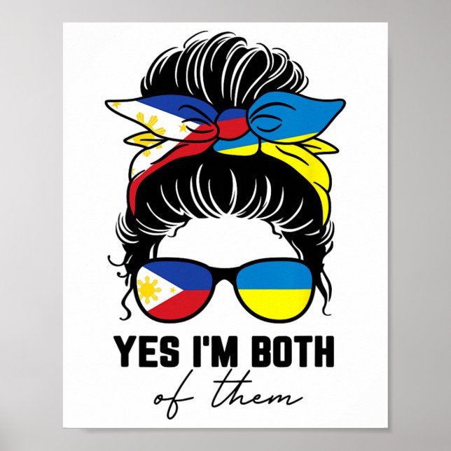 Halb philippinisch halb ukrainisches Mädchen Phili Poster (Vorne)