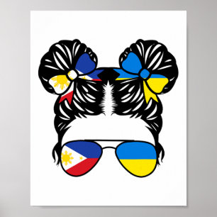 Halb philippinisch halb ukrainisches Mädchen Phili Poster