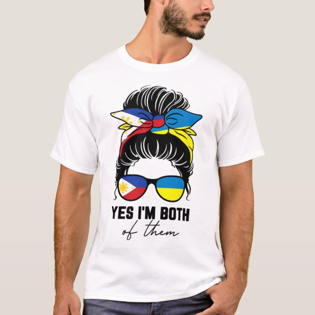 Halb philippinisch halb ukrainisches Mädchen Phili T-Shirt (Vorderseite)