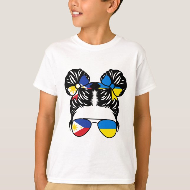 Halb philippinisch halb ukrainisches Mädchen Phili T-Shirt (Vorderseite)