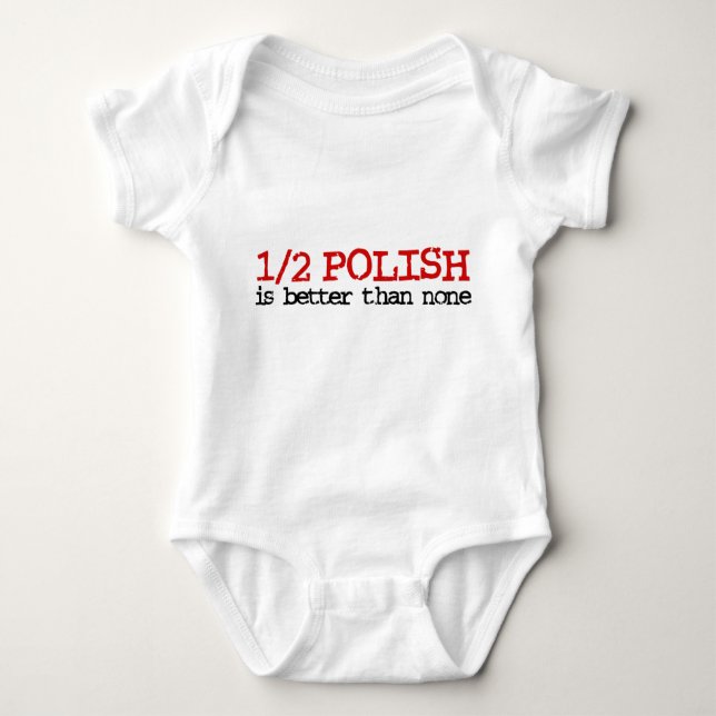 Halb Polnisch Baby Strampler (Vorderseite)