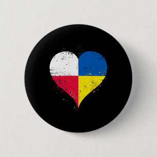 Halb Polnisch Halb Ukrainisch Ein Herz Mit Polen U Button