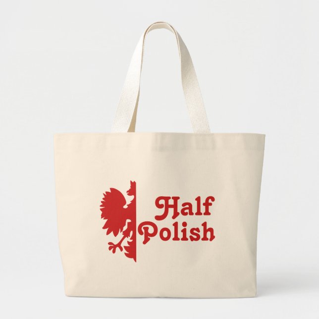 Halb Polnisch Jumbo Stoffbeutel (Vorne)