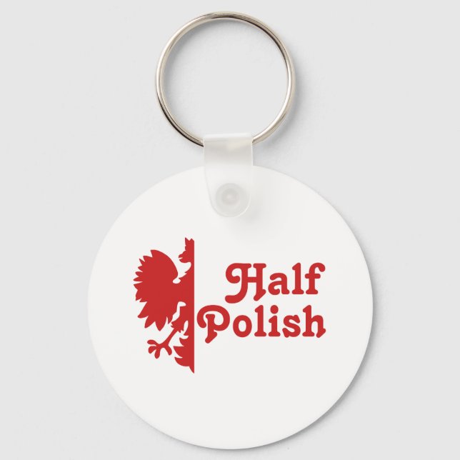Halb Polnisch Schlüsselanhänger (Vorderseite)