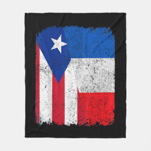 Halb puerto-ricanisch halb französische Flagge Erb Fleecedecke