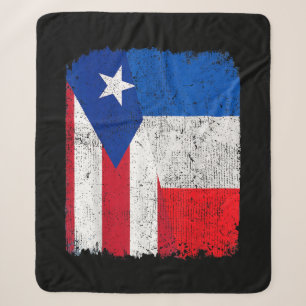 Halb puerto-ricanisch halb französische Flagge Erb Sherpadecke