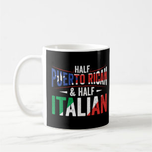 Halb puerto-ricanisch und halb italienisch Flaggen Kaffeetasse
