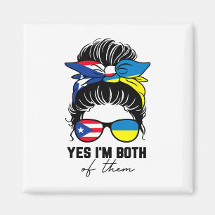 Halb puerto-ricanisches halb ukrainisches Mädchen  Magnet