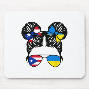 Halb puerto-ricanisches halb ukrainisches Mädchen Mousepad