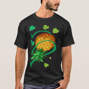 Halb rechts Herzstück Auf Ananas Kleeblatt St. T-Shirt