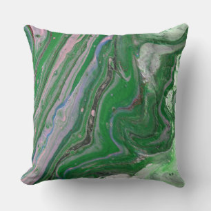 Halb Ring Green Fluffy Abstrakt Akzent Kissen
