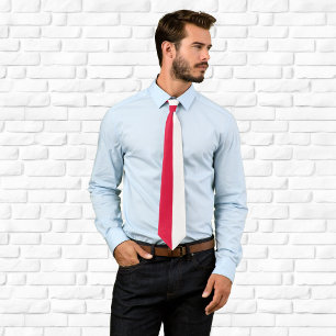 Halb rot und halb weiß Colorblock Krawatte