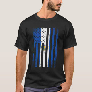 Halb salvadorianische Flagge Vintage amerikanisch T-Shirt