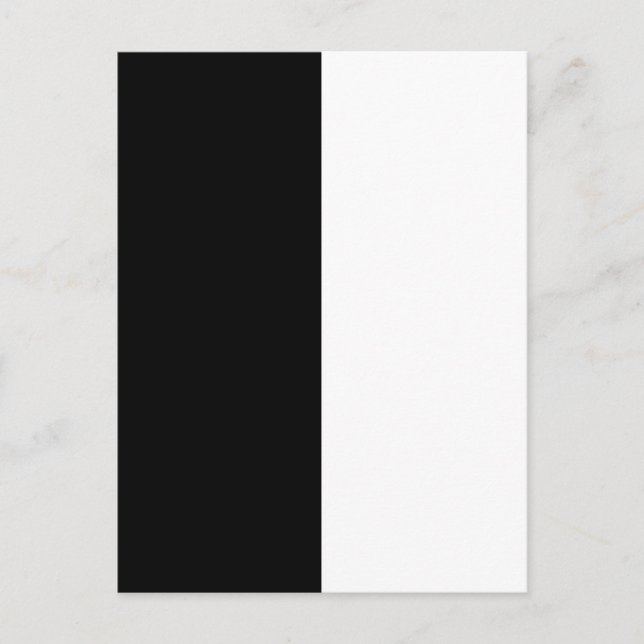 Halb schwarz und halb weiß Mittelmaß passen sich d Postkarte (Vorderseite)