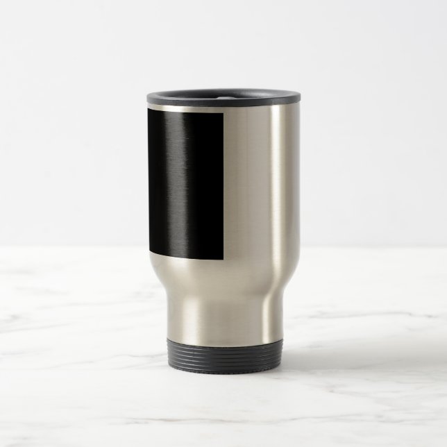 Halb schwarz und halb weiß Mittelmaß passen sich d Reisebecher (Mittel)