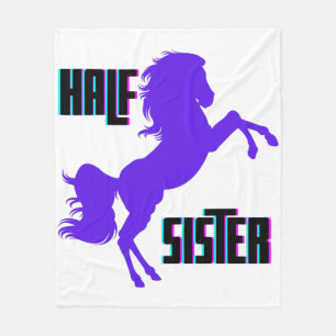 Halb Schwester Lila Pony Sibling Fleecedecke