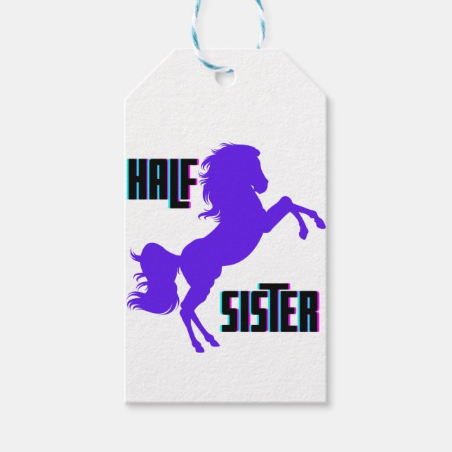 Halb Schwester Lila Pony Sibling Geschenkanhänger (Vorderseite)