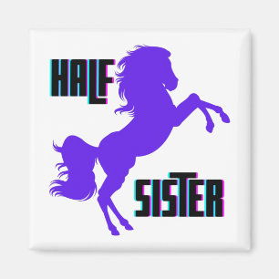 Halb Schwester Lila Pony Sibling Magnet
