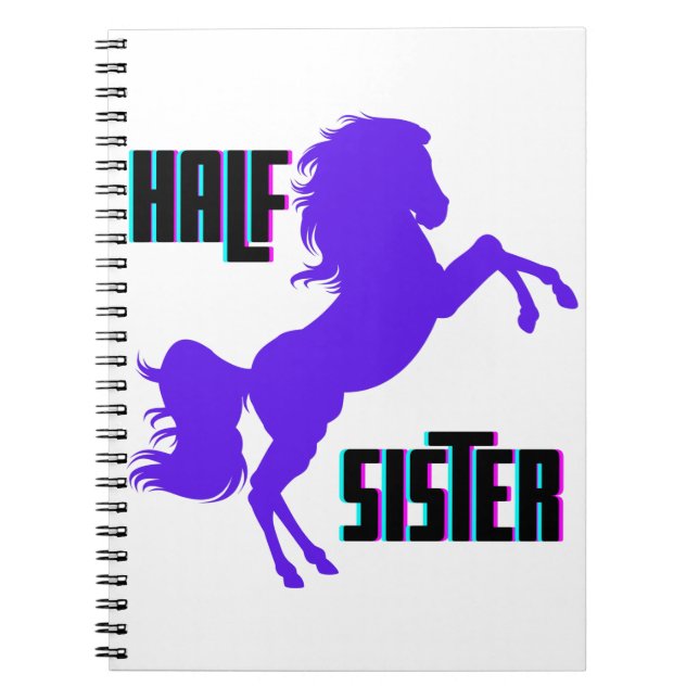 Halb Schwester Lila Pony Sibling Notizblock (Vorderseite)