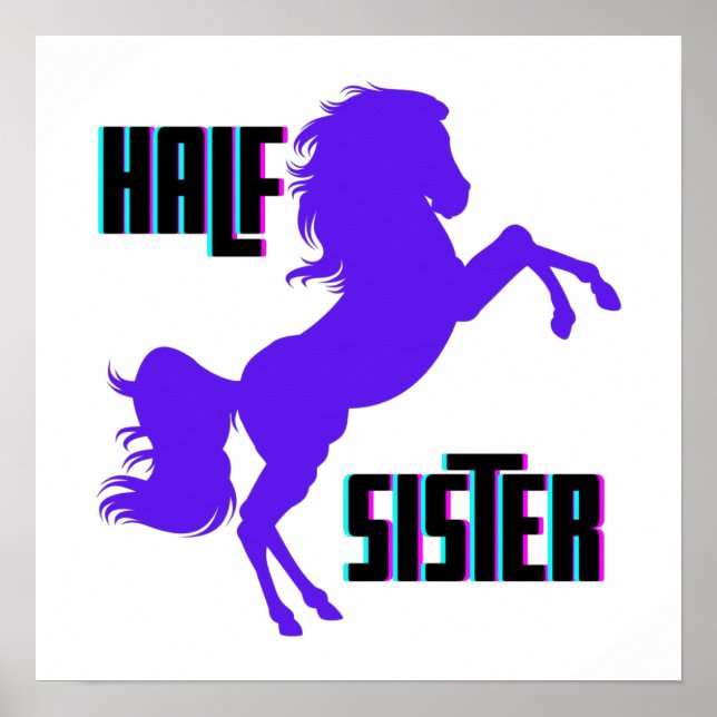 Halb Schwester Lila Pony Sibling Poster (Vorne)