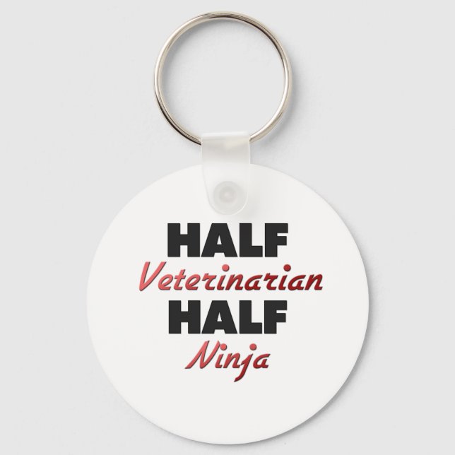 Halb Tierärztin Half Ninja Schlüsselanhänger (Vorderseite)