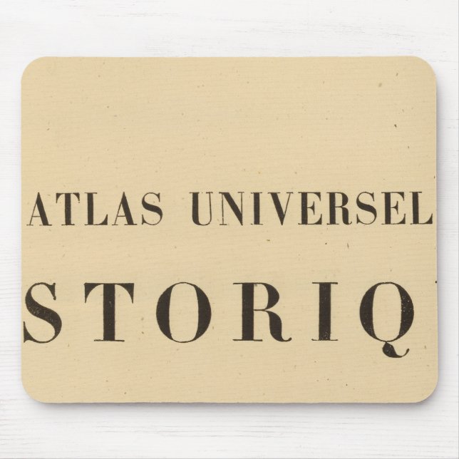Halb Titel Atlas universel Historik Mousepad (Vorne)