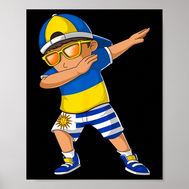 Halb ukrainischer uruguayischer Junge Ukraine Urug Poster (Vorne)