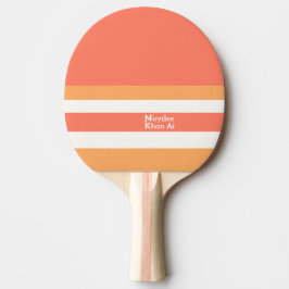 Halb und Streifen Horizontale Linien Rot Orange We Tischtennis Schläger