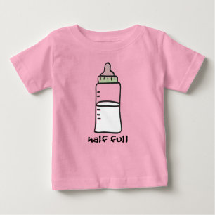 Halb voll - ein lustiger Baby-T - Shirt