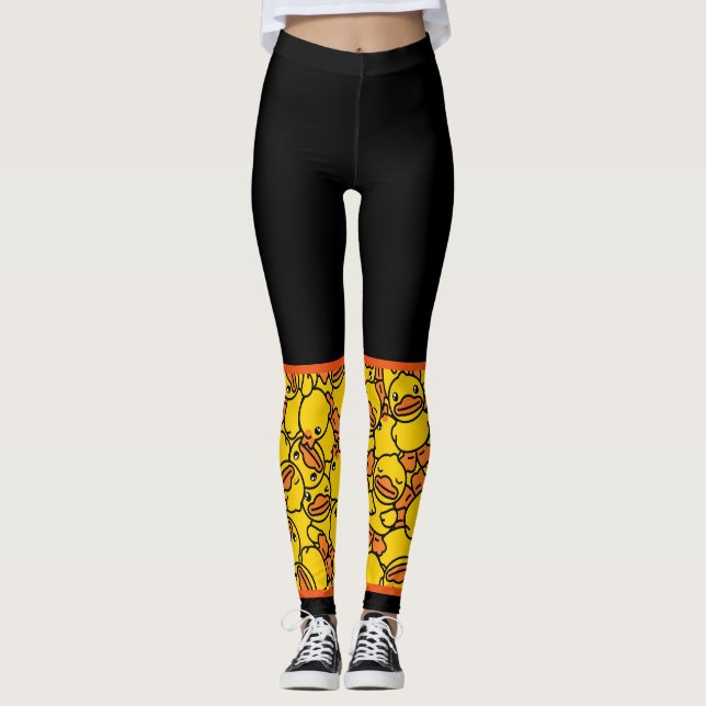 Halb voll mit Gummienten Leggings (Vorderseite)