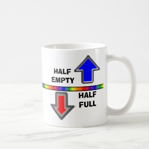 Halb voll oder halb leer? kaffeetasse