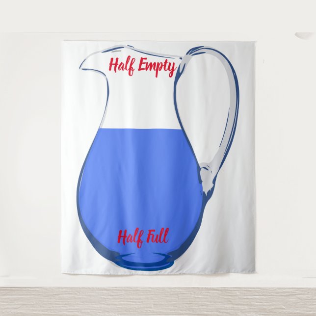 Halb volle halbe leere Tapisserie Wandteppich (Vorderseite)