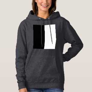 halb weiß halb schwarz, halb schwarz halb weiß hoodie