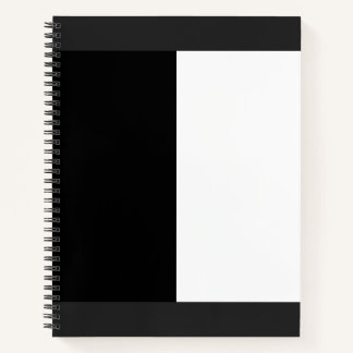 halb weiß halb schwarz, halb schwarz halb weiß notizbuch