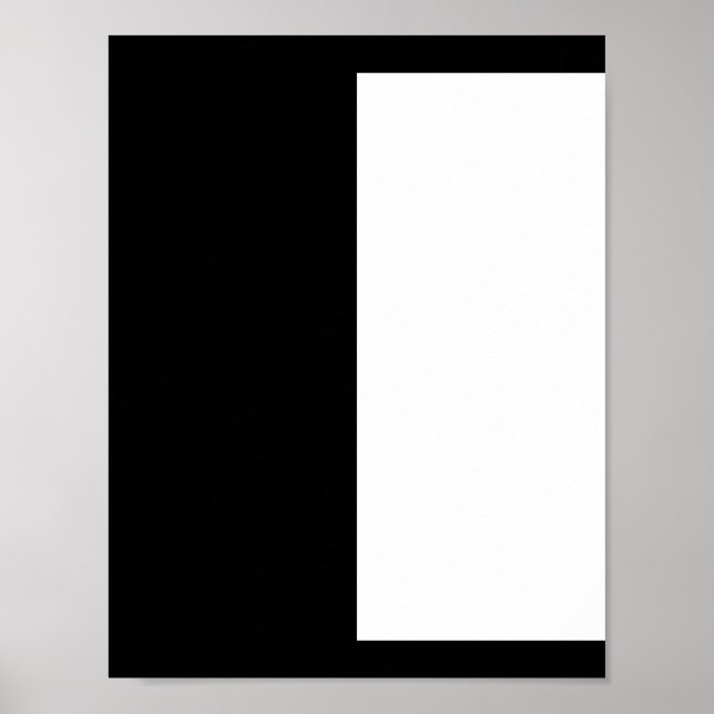halb weiß halb schwarz, halb schwarz halb weiß poster (Vorne)