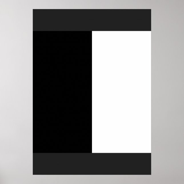 halb weiß halb schwarz, halb schwarz halb weiß poster (Vorne)
