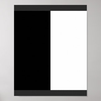halb weiß halb schwarz, halb schwarz halb weiß poster
