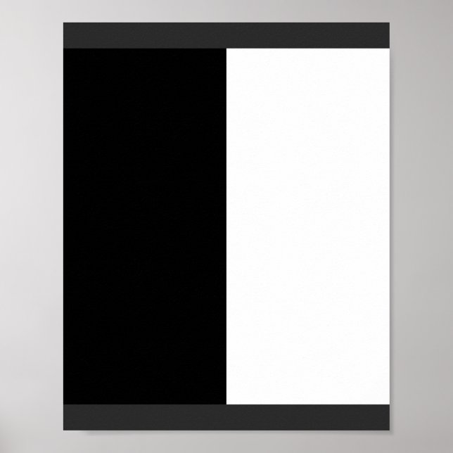 halb weiß halb schwarz, halb schwarz halb weiß poster (Vorne)