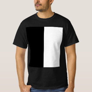 halb weiß halb schwarz, halb schwarz halb weiß T-Shirt