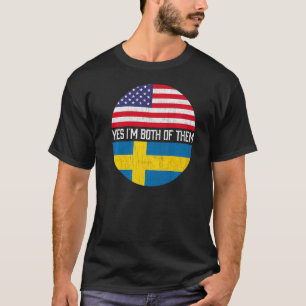 Halbamerikaner Halbfinale der schwedischen Flaggen T-Shirt
