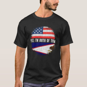 Halbamerikanische Halb-Amerikanisch-Samoan-USA-Fla T-Shirt