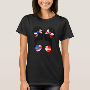 Halbamerikanische Halbfinale Dänische Girl USA Dän T-Shirt