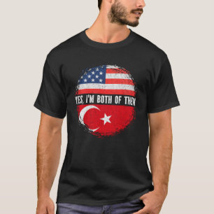 Halbamerikanische Halbfinale Türkische Flagge Türk T-Shirt