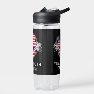 Halbamerikanische Half Britische USA Flaggen Mens Trinkflasche