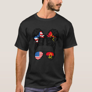 Halbamerikanischer Halb-Angolan-Girl USA Angola Fl T-Shirt