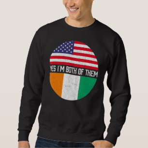 Halbamerikanischer Halbfinder der ivorischen Flagg Sweatshirt