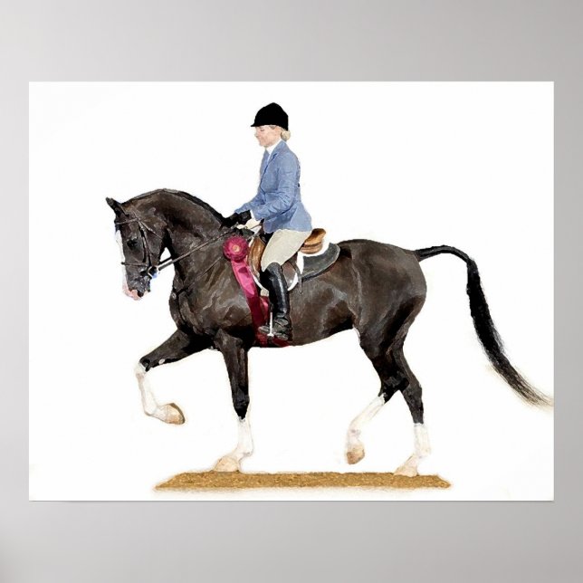 Halbarabischer Jäger Pleasure Horse Poster drucken (Vorne)