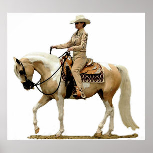 Halbarabischer Western Pleasure Horse Poster druck