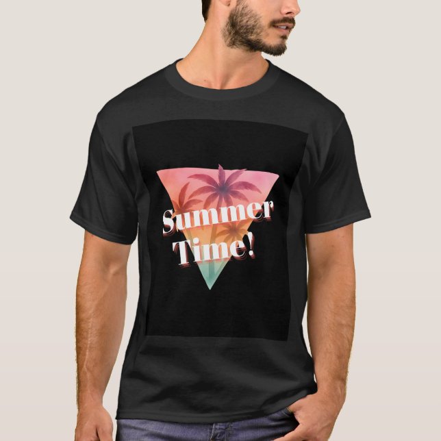 Halbärmeliges T-Shirt mit Sommerdesign (Vorderseite)