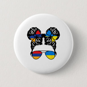 Halbarmenisches halbukrainisches Mädchen Armenien  Button